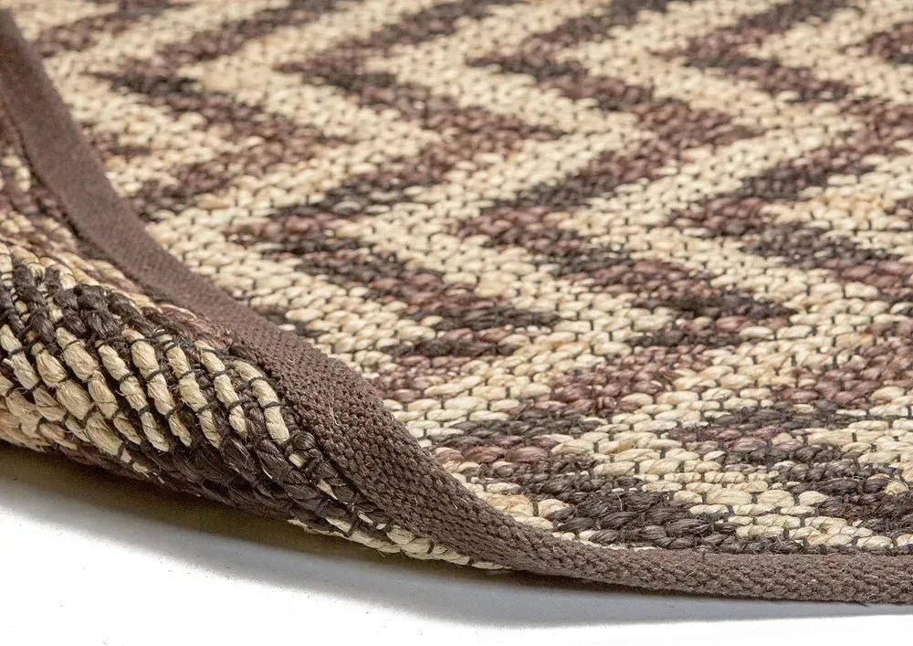 Waves Brown Jute Rug - RugSpot