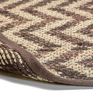 Waves Brown Jute Rug - RugSpot