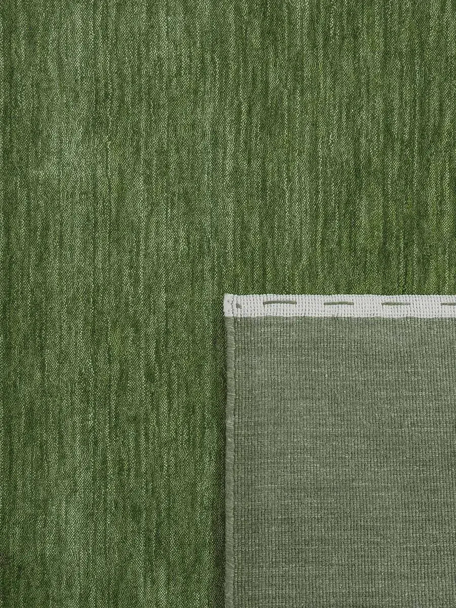 Zen Olive Green Plain Gabbeh Wool Rug - RugSpot