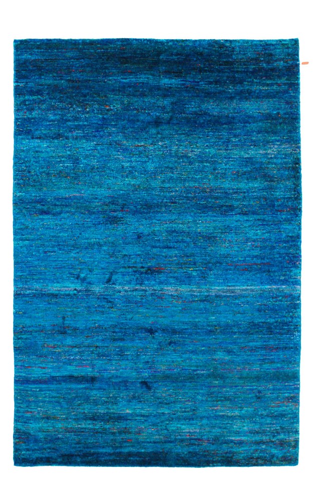 Versa 635 Turquoise Modern Silk Rug